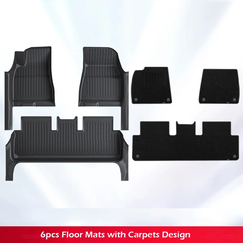 TPE Floor Mat with Door Sill Protector for Tesla Model 3 Highland Floor Trunk Mats Cargo Liner for Model 3 2025 2024 Accessories