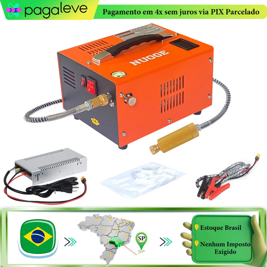 NUOGE  110V/220V Power PCP Air Compressor 4500Psi 30Mbar  Pump Oil/Water-Free High Pressure Apply To  Diving Bottle