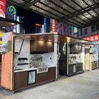 Customized 2.9m Outdoor Mobile Kitchen Cabinet BBQ Island Cabinets Multi Function Backyard Party Catering Equipment