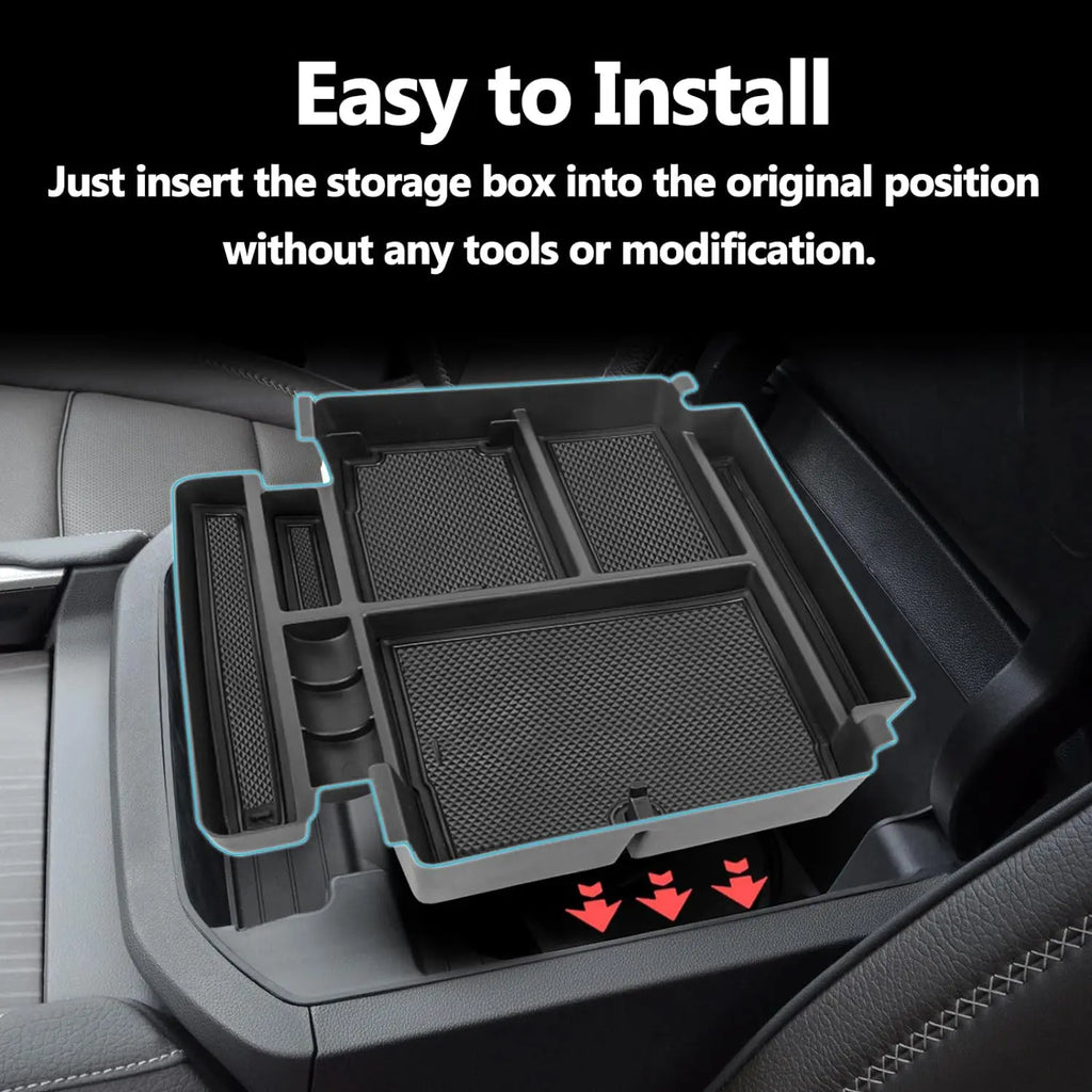 Center Console Organizer Tray For 2021-2024 GMC YuKon Denali, Chevy Suburban/Tahoe Armrest Storage Box Interior Accessories