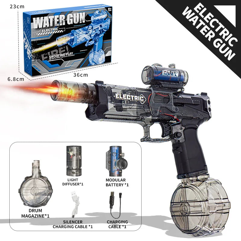 Children High Pressure Electric Water Gun Toys Summer Outdoor Beach Pool Garden Fight Games Kids Automatic Bursts Watergun Gifts