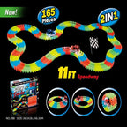 Electric Noctilucent assembly Track Toy Car Set for Kids - City Engineering Mini Car Puzzle - Boys Gift Track car