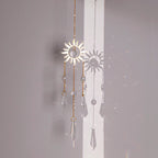 Brass Crystal Rainbow Crystal Hanging Pendants Suncatcher Moon Catcher Stained Glass Wind Chimes Home Garden Decor Kristalle