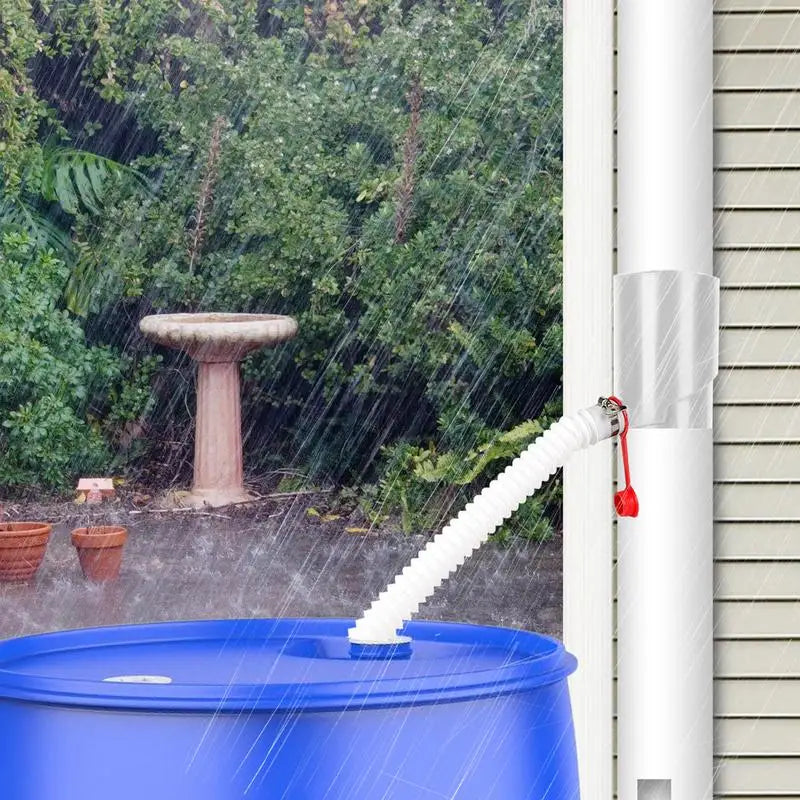 Water Collection Barrel UV Resistant Rainwater Collector Kit Portable Rain Barrels To Collect Rainwater From Gutter For Car