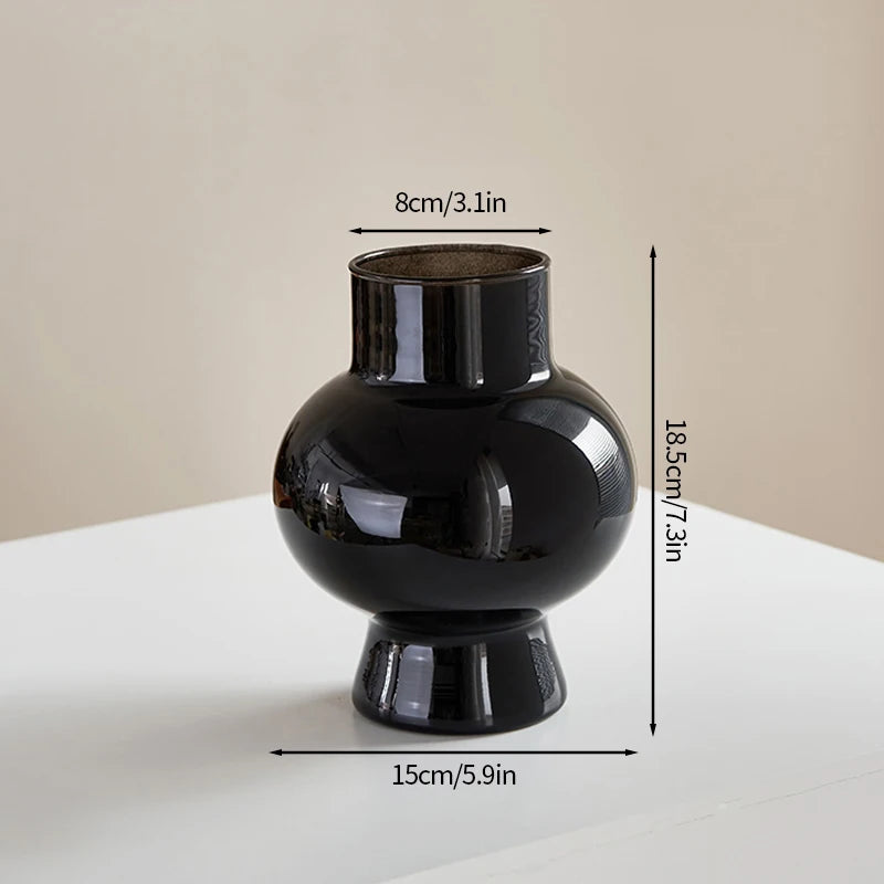 Retro Glass Vase Flower Vase Decoration Home Decoration Flower Bottle Vase for Flowers Wedding Table Decor Home Desktop Decor