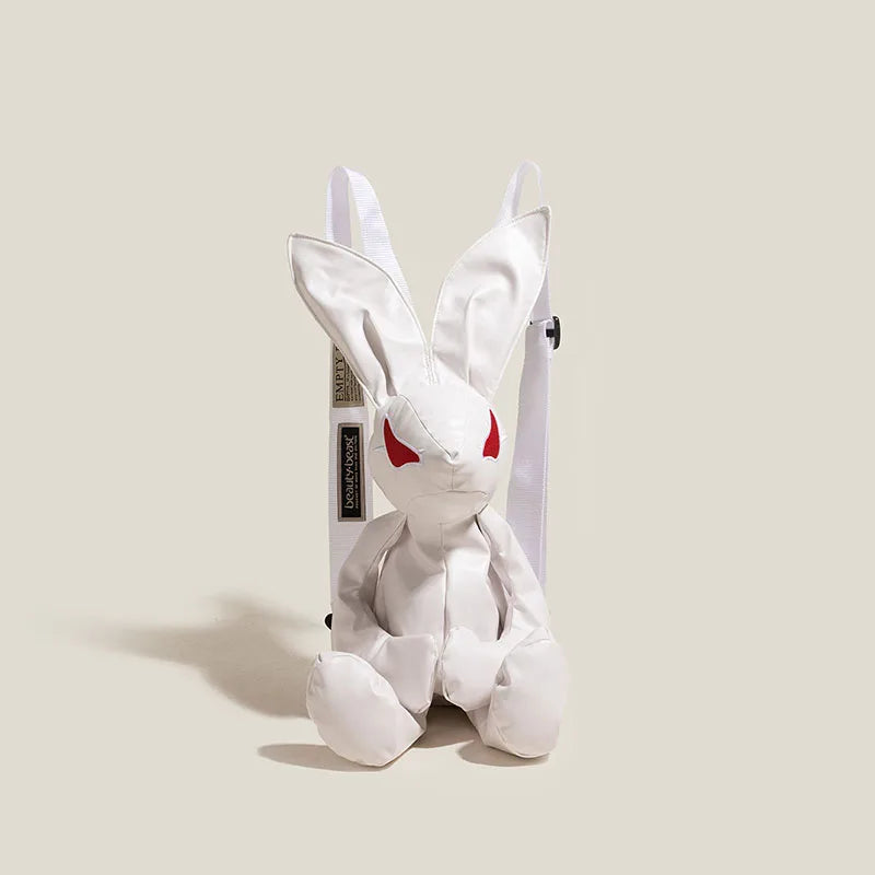 Y2K Cool Cartoon Rabbit Doll Backpack | Unique Fashion Shoulder Bag for Teens