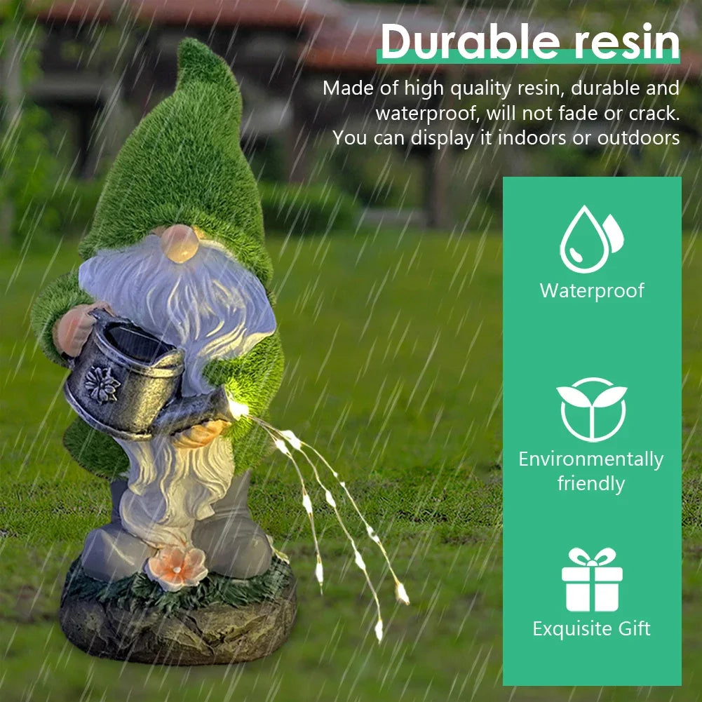 Gnome Garden Statues Fairy Garden Gnomes Decor Faceless Dwarf Doll Resin Statue Collection Outdoor Garden Decor Ornaments