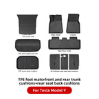 YZ For Tesla Floor Mats Model 3 Y Highland 2021-2024 Car Four Seasons Waterproof Non-slip Floor Mat TPE Special Car Accessories