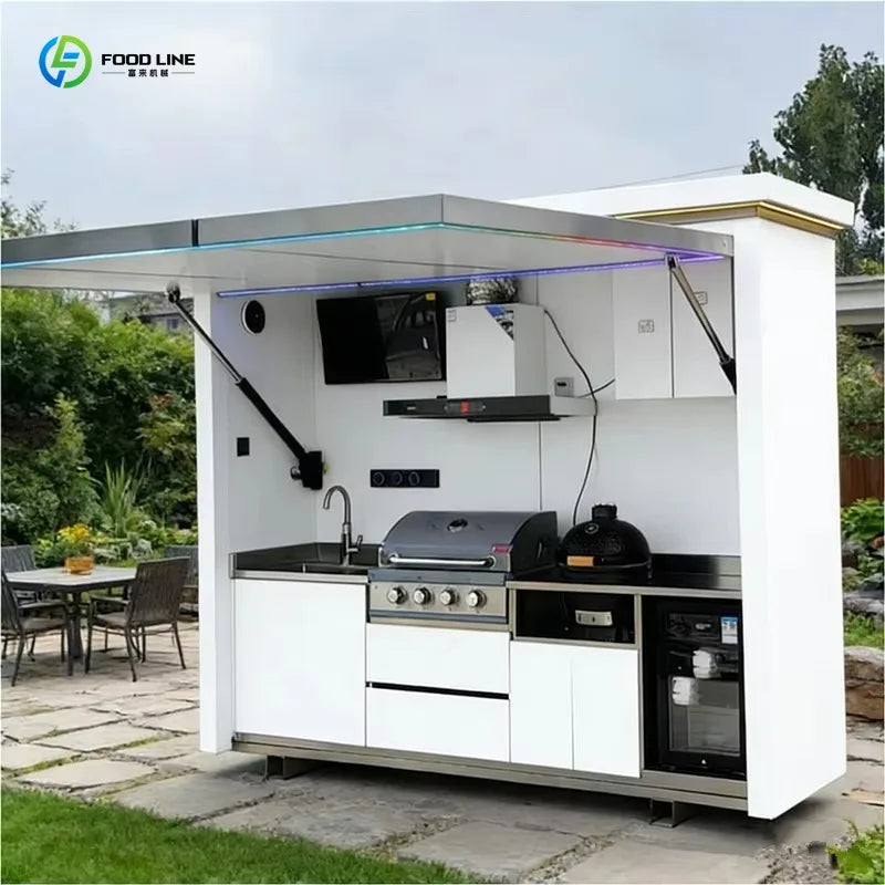 Customized High-end Steel Outdoor Mobile Kitchen Foldable Automatic Camping Party Cooking Equipment