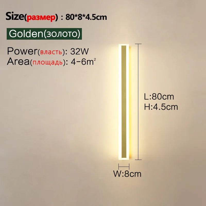 Outdoor LED Wall Lamp - Long, IP65 Waterproof, for Garden, Balcony, Entrance, Staircase | AlluCanFind