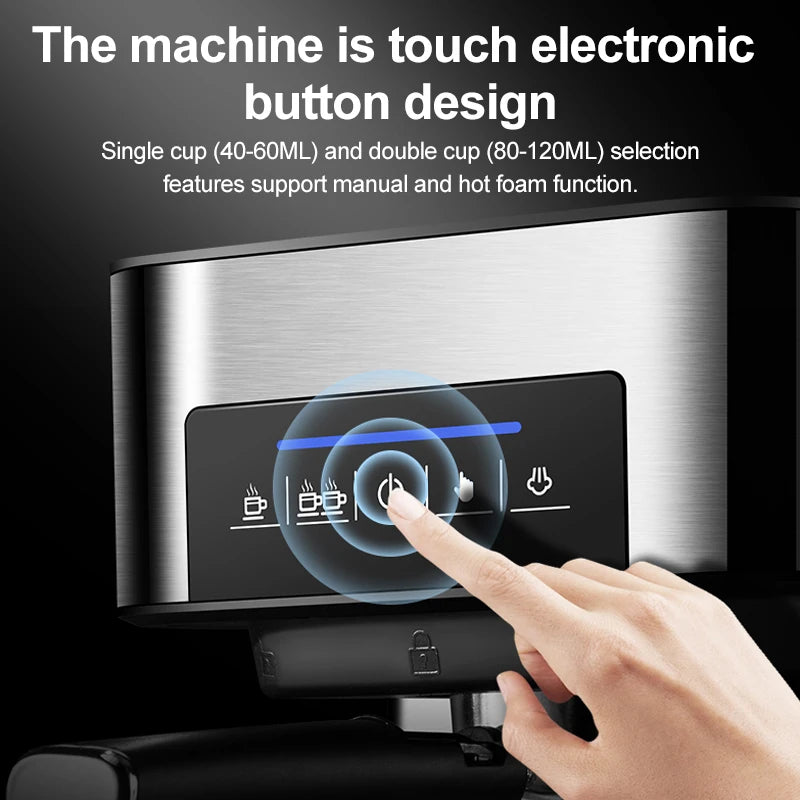 Semi-automatic espresso machine 20Bar high pressure extractor 3-in-1 coffee machine with milk froster cappuccino or latte