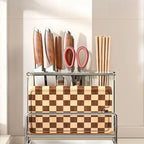 JUSTINLAU Kitchen Multifunctional Storage Rack Countertop Knife Holder Chopstick Cutting Board Holder Integrated Storage Rack