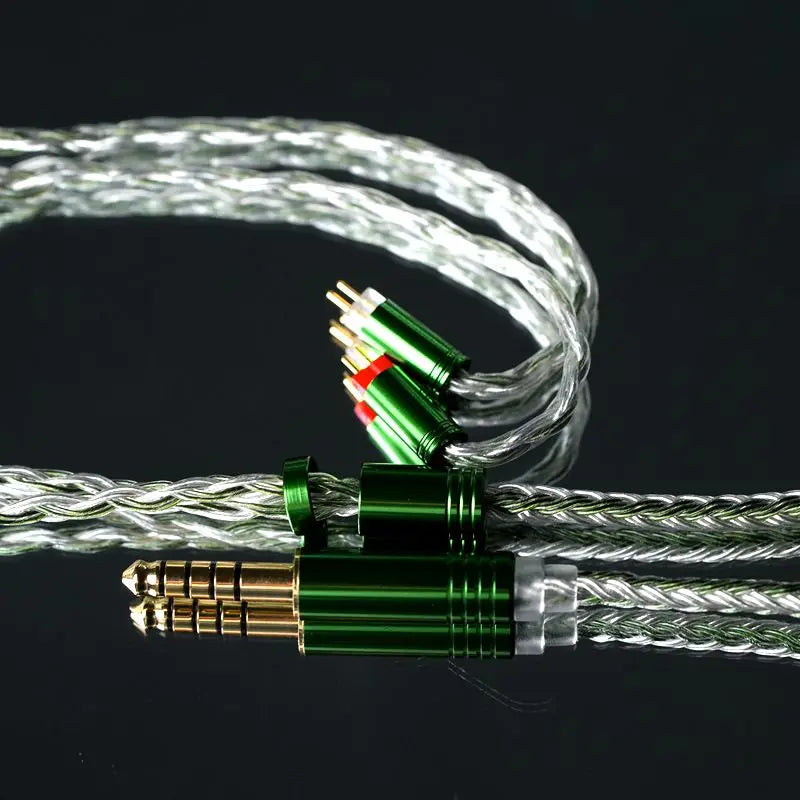 XINHS 16 Strands Silver Plated Copper Earphone Wire MMCX/0.78mm 2 Pin/QDC/TFZ HIFI Headphone Upgrade Cable For SE535 UE900S