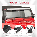 52 inch Straight LED Light Bar Bracket For Jeep Wrangler TJ 1997-2006 Off-Road Windshield A-pillar Work Light Base Holder