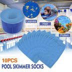 100-10PCS Pool Skimmer Socks Fish Tank Mesh Bag Round Swimming Pool Mesh Filter Cleans Debris and Leaves Baskets Filters