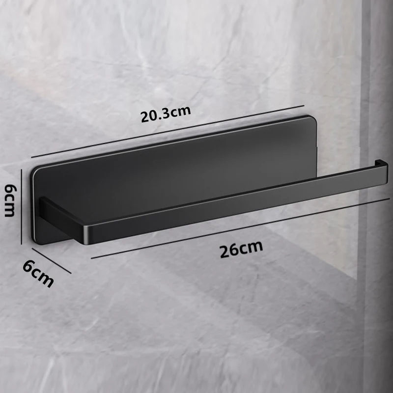 Kitchen Tissue Holder Without Punching Strong and Traceless Cling Film Cloth Storage Rack Cabinet Roll Paper Storage Rack