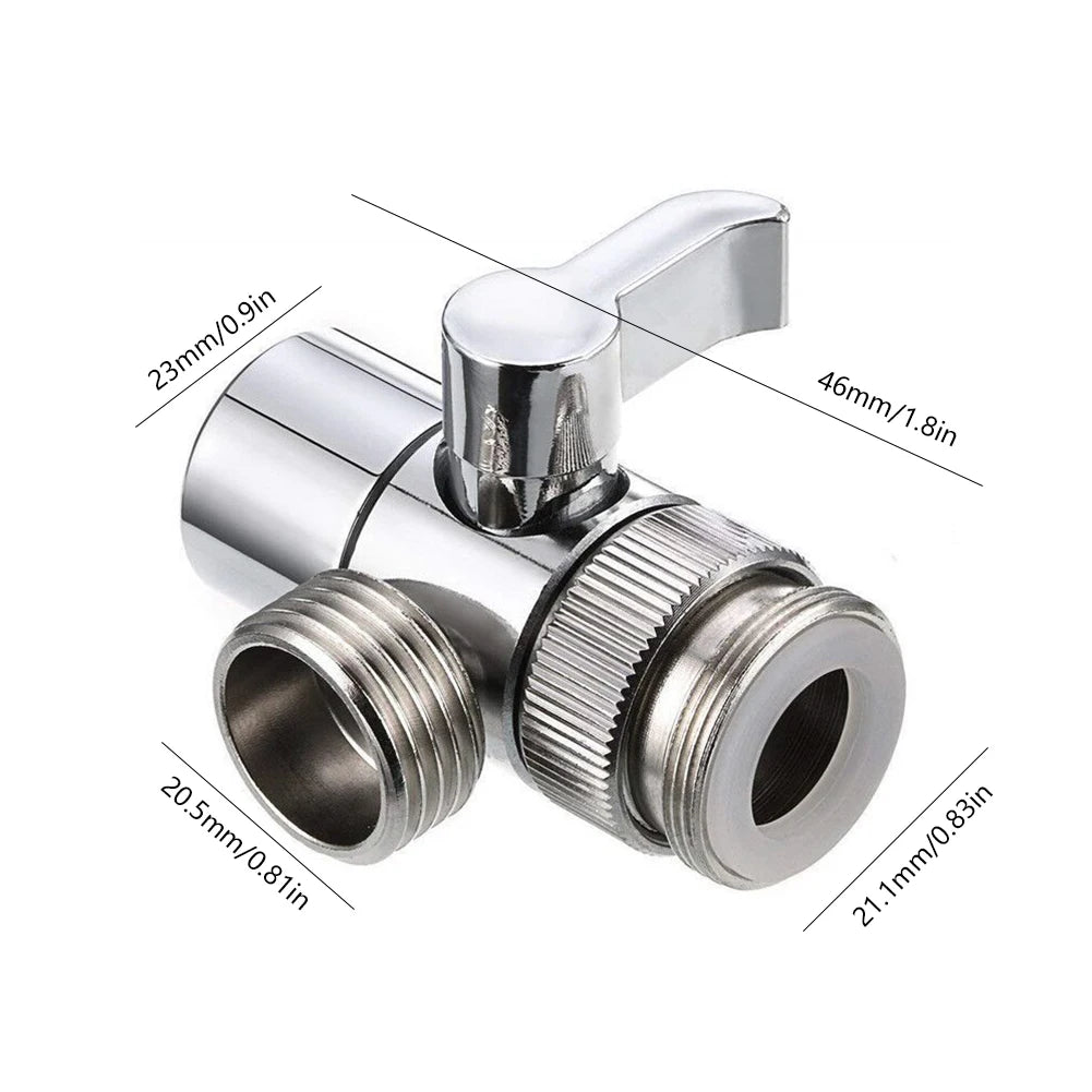 3 Way Switch Faucet 1/2 Valve Adapter Shower Diverter Valve Bathroom Faucet Shower Tap Connector Splitter Bathroom Accessories