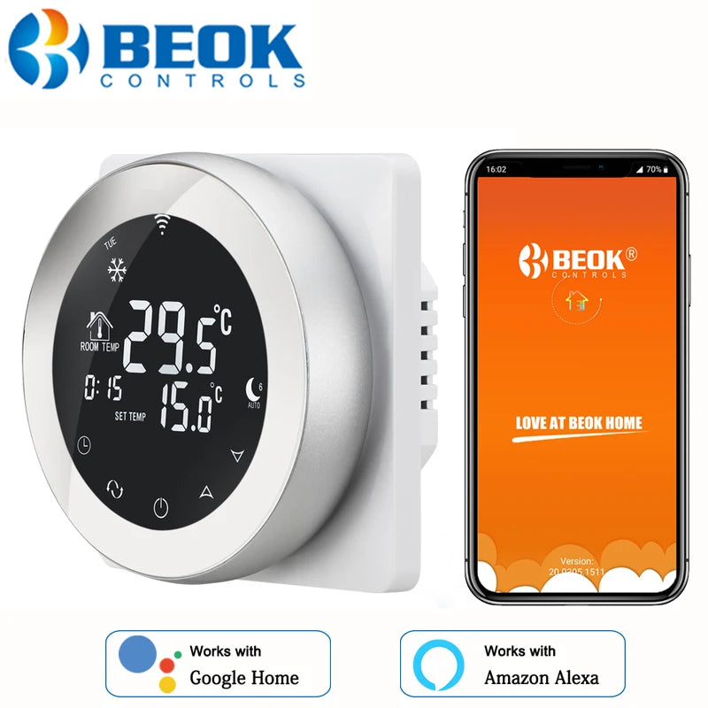 Beok Smart Thermostat for Gas Boiler Warm Floor Heating programmable Temperature Controller clearance sale