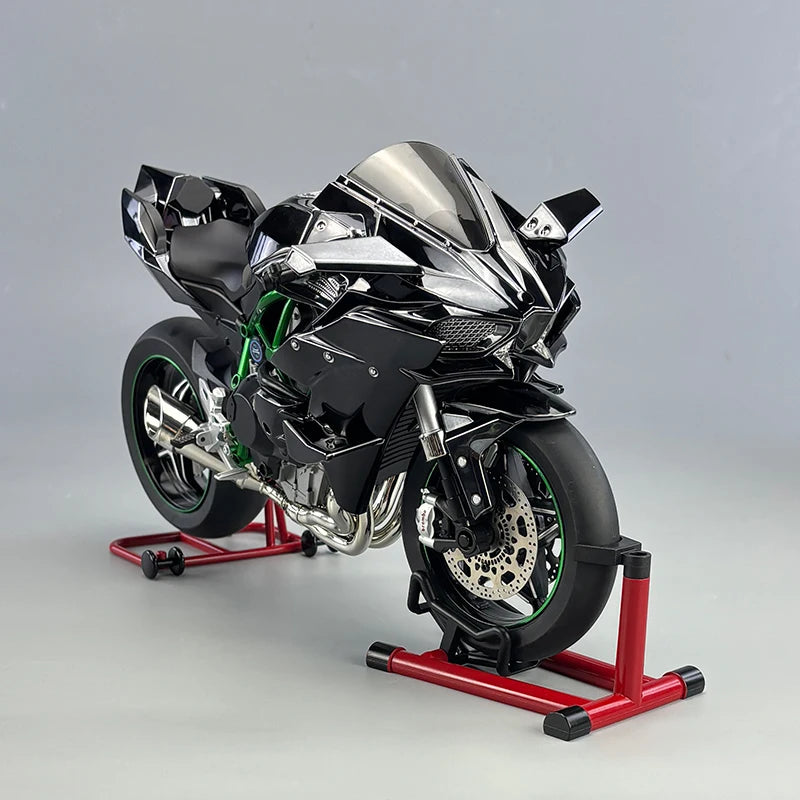 Spray 1:6 Kawasaki Racing Ninja 500 H2R Motorcycle Simulation Sound Light  Fast And Furious Collection Modle car boys Gift