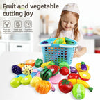 Kitchen Toys Set Cutting Fruit Vegetable Pretend Role Play Girl Toys Miniature Food Education Toy for Toddler Child Fidgets Toys