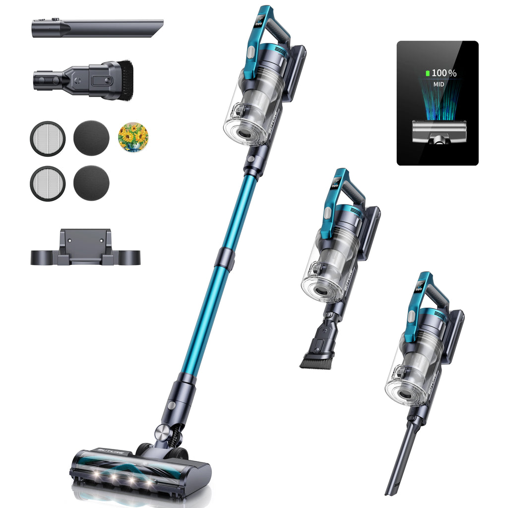 Buture VC60 Cordless Vacuum Cleaner 450W 38kPa 55mins Powerful Suction Wireless Upright Vertical, Home Floor Carpet Car Cleaning