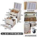 Cream wind flip dresser bedroom simple modern small apartment 60cm Internet celebrity 50 bedside table integrated makeup table