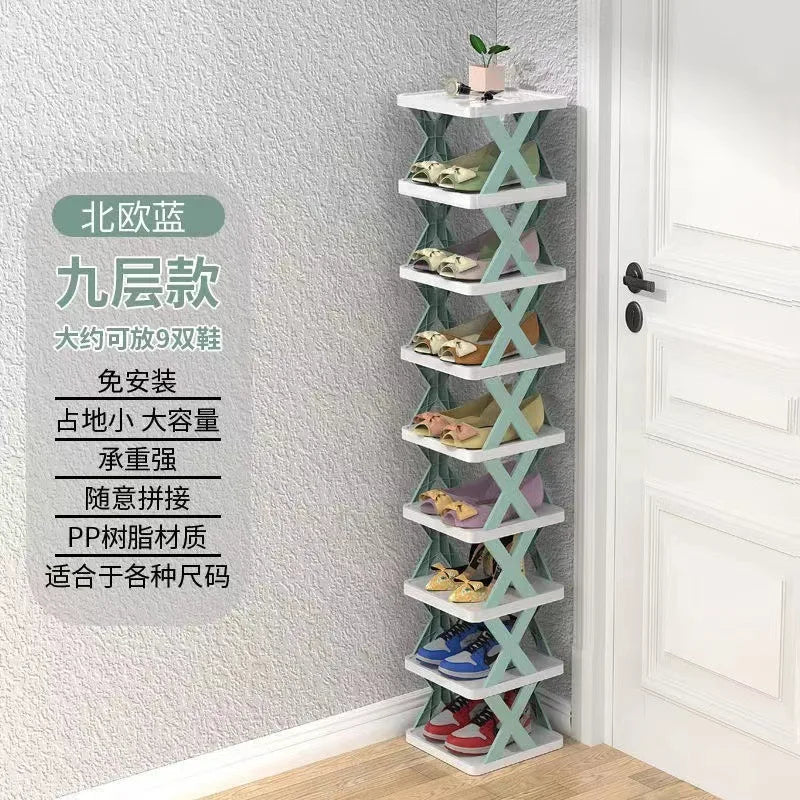 CreativeShoe Rack,Home Dormitory Economical and Space-saving Storage Plastic Multi-layer Shelf,Small Shoe Cabinet