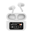 V8 screen display wireless Bluetooth earphones ANC active noise cancelling earbuds in ear earphones with built-in microphone