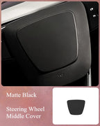 For Tesla Model 3 Highland 2024 Car Accessories Steering Wheel Patch Decorative Protective Cover Sticker Steering Wheel Sticker