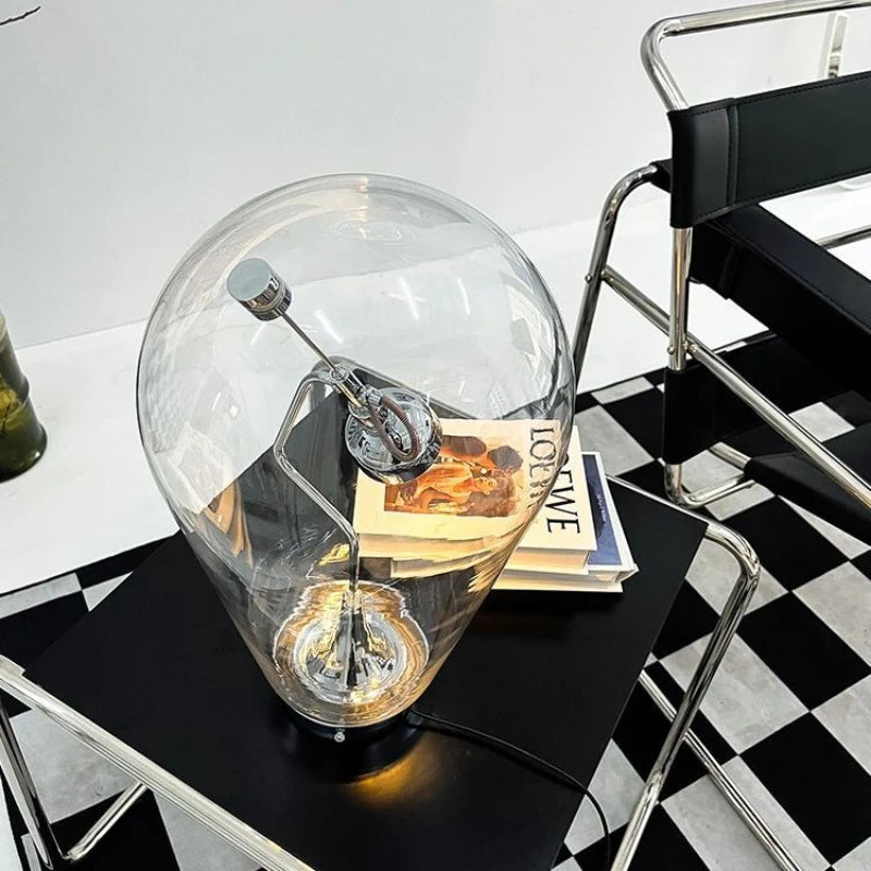 2024 Retro Industrial Style Light Luxury Living Room  Study Bedroom Bedside Touch Magnet Glass Creative Decorative Desk Lamp