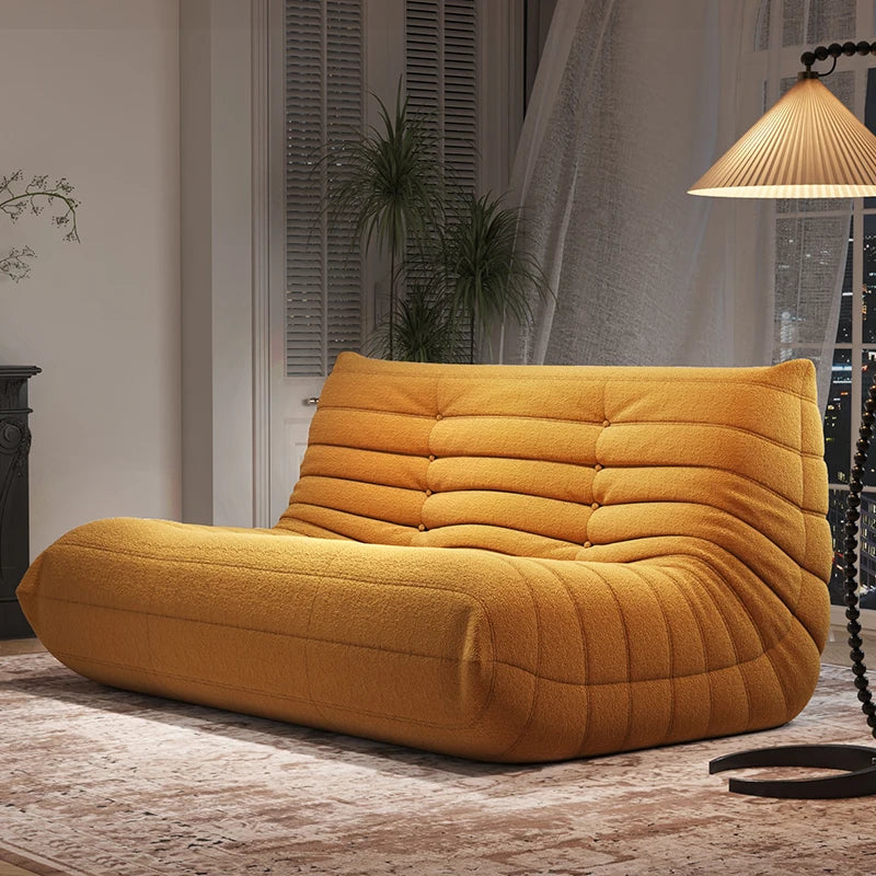 Designer Caterpillar Reclining Sofa Modern Minimalist Balcony Leisure Chair Dual Lounger Can Lie Flat Living Room Reading Sofa