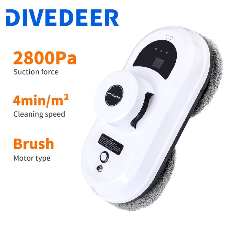 DIVEDEER electric window cleaner one-touch glass cleaning machine home smart wall cleaner window cleaning glass