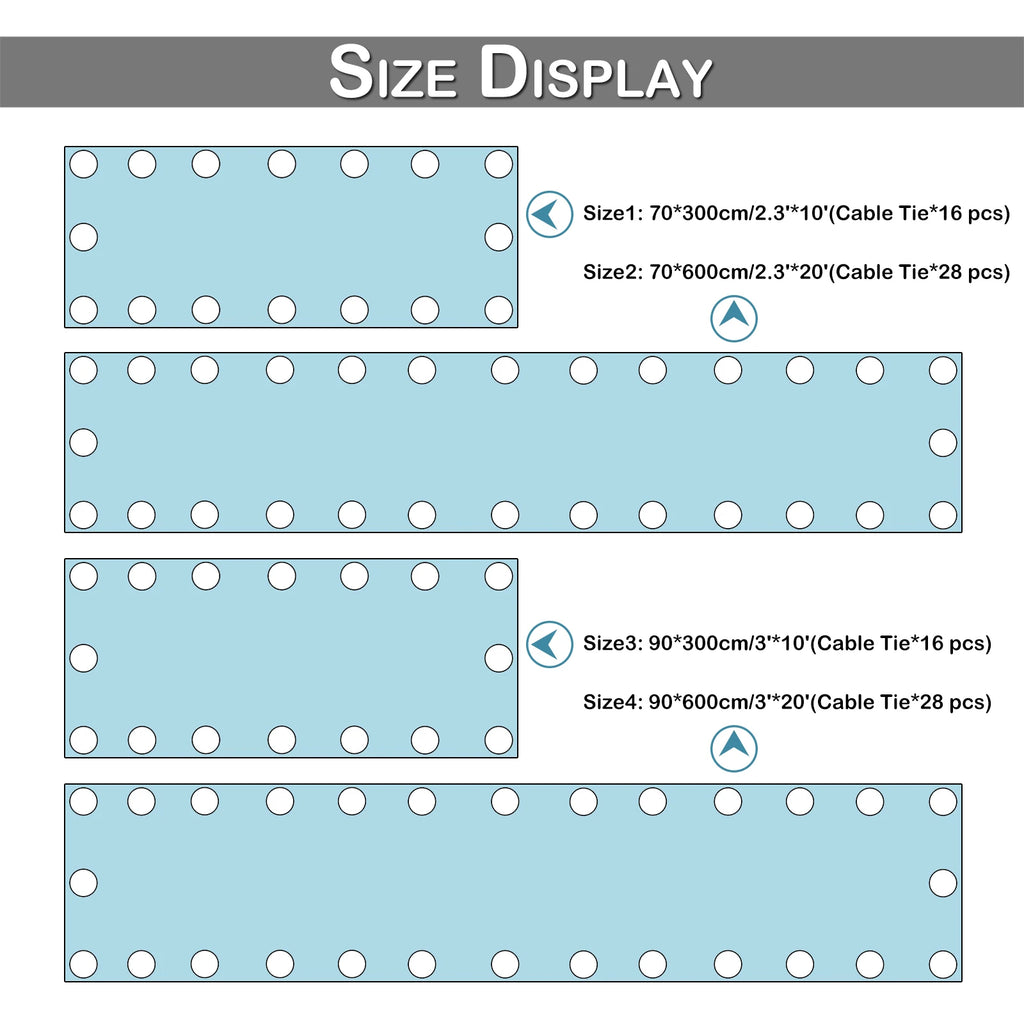 Balcony Privacy Screen Cover Fence Patio Waterproof Shade Cloth 70% UV Protection Shield Deck Shade Sail Garden Porch Pool Decor