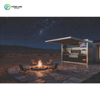 Customized modern premium outdoor kitchen unit eco friendly aluminum modular cabinets grill sink fridge and 6 burner gas stove