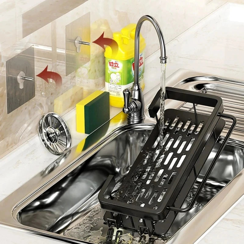 Kitchen Storage Rack Sink Drain Rack Sponge Holder Sink Hanging drainer kitchen dishes Drainer Shelf Shelves Kitchen Organizer
