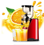 Masticating Juicer Machines, 7 inch Slow Cold Press Juicer with Large Feed Chute, Cold Press Juicers for Vegetables and Fruits