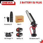 8Inch Brushless Electric Saw Cordless Oil Electric Chain Saw Digital Display Woodworking Power Tool For Makita 18V Battery Pin