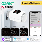 EZAIOT Tuya ZigBee Thermostat Radiator Actuator Smart TRV Thermostatic Valve Temperature Controller Support Alexa Google Home