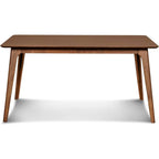 Oscar 60" Rectangle Wood Dining Table, Walnut