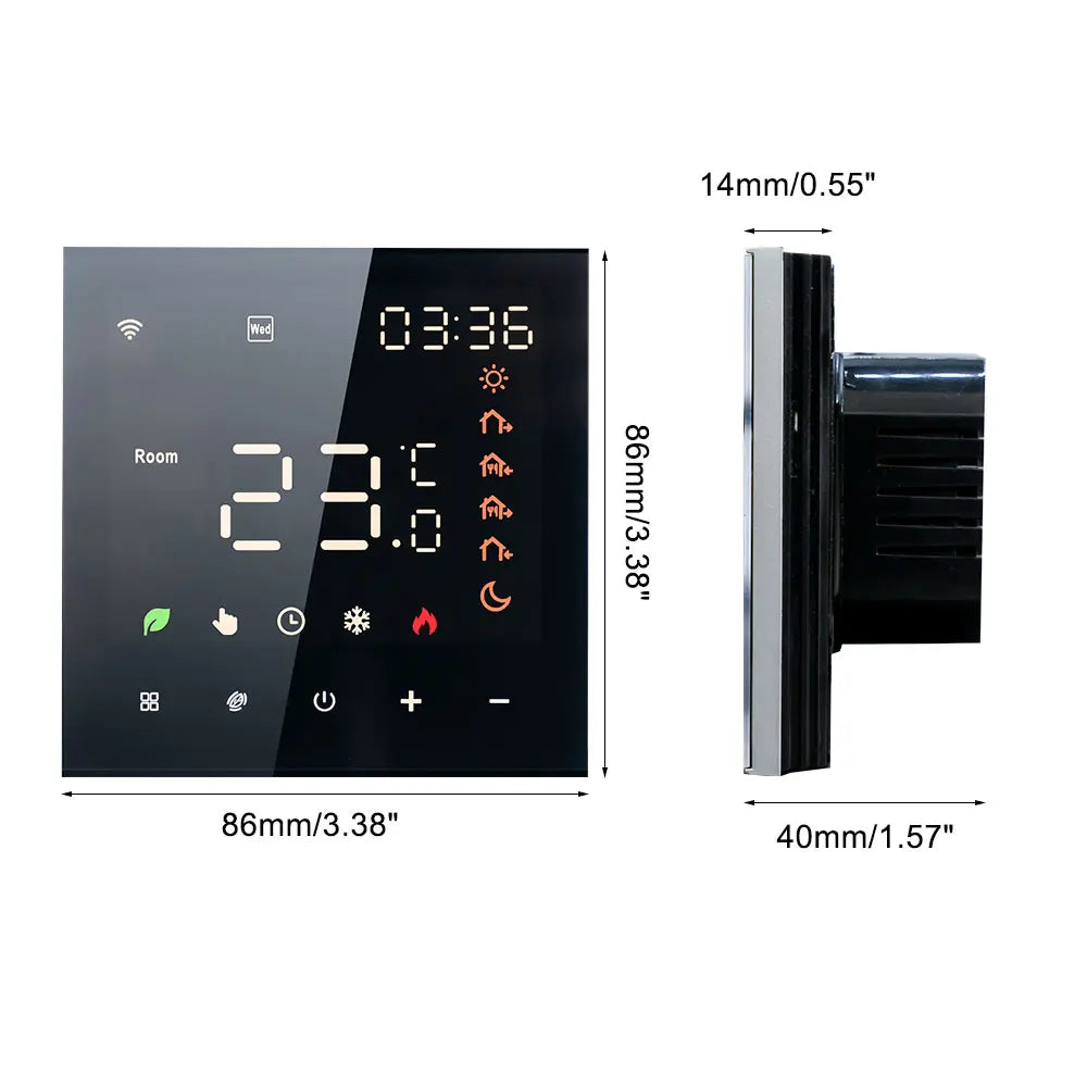 Smart Tuya WiFi Thermostat Voice Control 3A Digital Programmable LCD Display Underfloor Heating Temperature Controller for Water