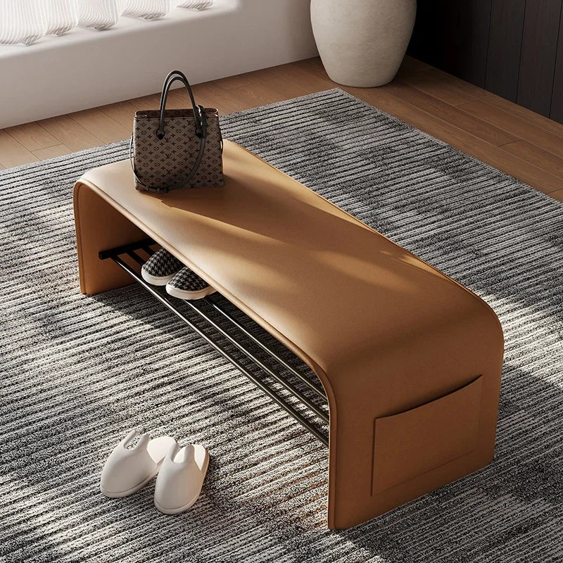 Entrance Hall Shoe Changing Bench Porch Shoe Cabinet Bench Integrated Entrance Shoe Changing Bench Bedroom Benchs