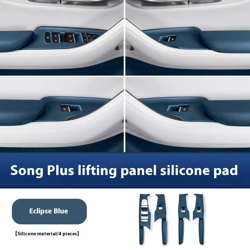 Fit For BYD Song Plus EV DMI 2020-2025 Central Control Panel Protective Pad Wireless Charging Silicone Pad Water Cup Holder Trim