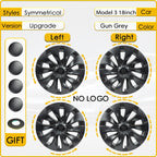 4PCS Hub Cap Car for Tesla Model 3 18 Inch Wheel Cap Replacement Automobile Wheel Hubcap Full Rim Cover Accessories 2018-2023