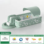 Summer family outdoor thickened inflatable swimming pool, float boat with sunshade, slide, family oversized water toys