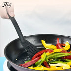 Utensils Set Serving Cooking Kitchen Cutlery Spoons Nylon Kit Spatula Tableware Portable Camping Plastic Slotted Flatware