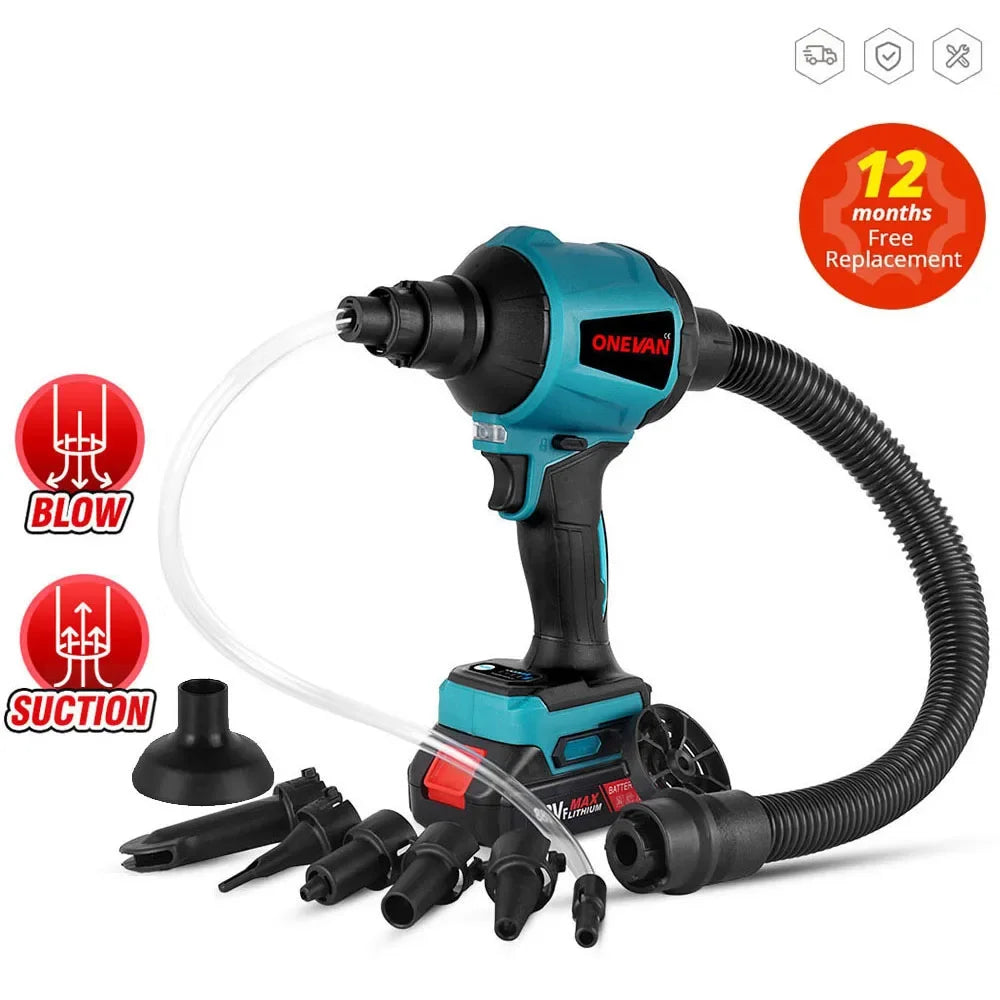 1000W 40000RPM 5 in 1 Multifunction Cordless Dust Blower Rechargeable Vacuum Clean Inflator with 5Nozzles For Makita Battery Pin