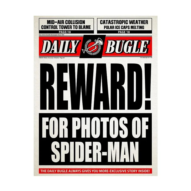 Marvel  Funny Spiderman Poster And Print HE'S  BACK Canvas Painting Comic Wall Art Living Room Home Decoration Gift