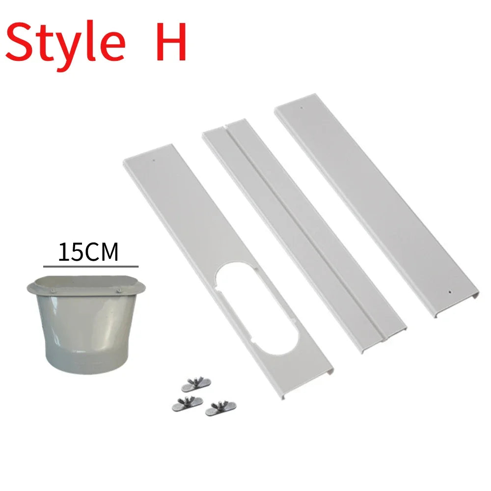 Air Conditioner Exhaust Hose Vent Kit Mobile Air Conditioning Parts Window Kit Slide Plate Tube Connector Wind Shield Adaptor