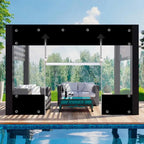 Customizable Transparent Zipper Tarpaulin with Twist Lock Pergola See Though Tarpaulin Heavy Duty Carwash Room Waterproof Screen