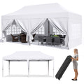 Pavilion Popup Gazebo 3x6m Waterproof Folding Gazebo Tent Party Tent with 4 Side Panels 6 Sandbag UV 50+ Height Adjustable 2-3M